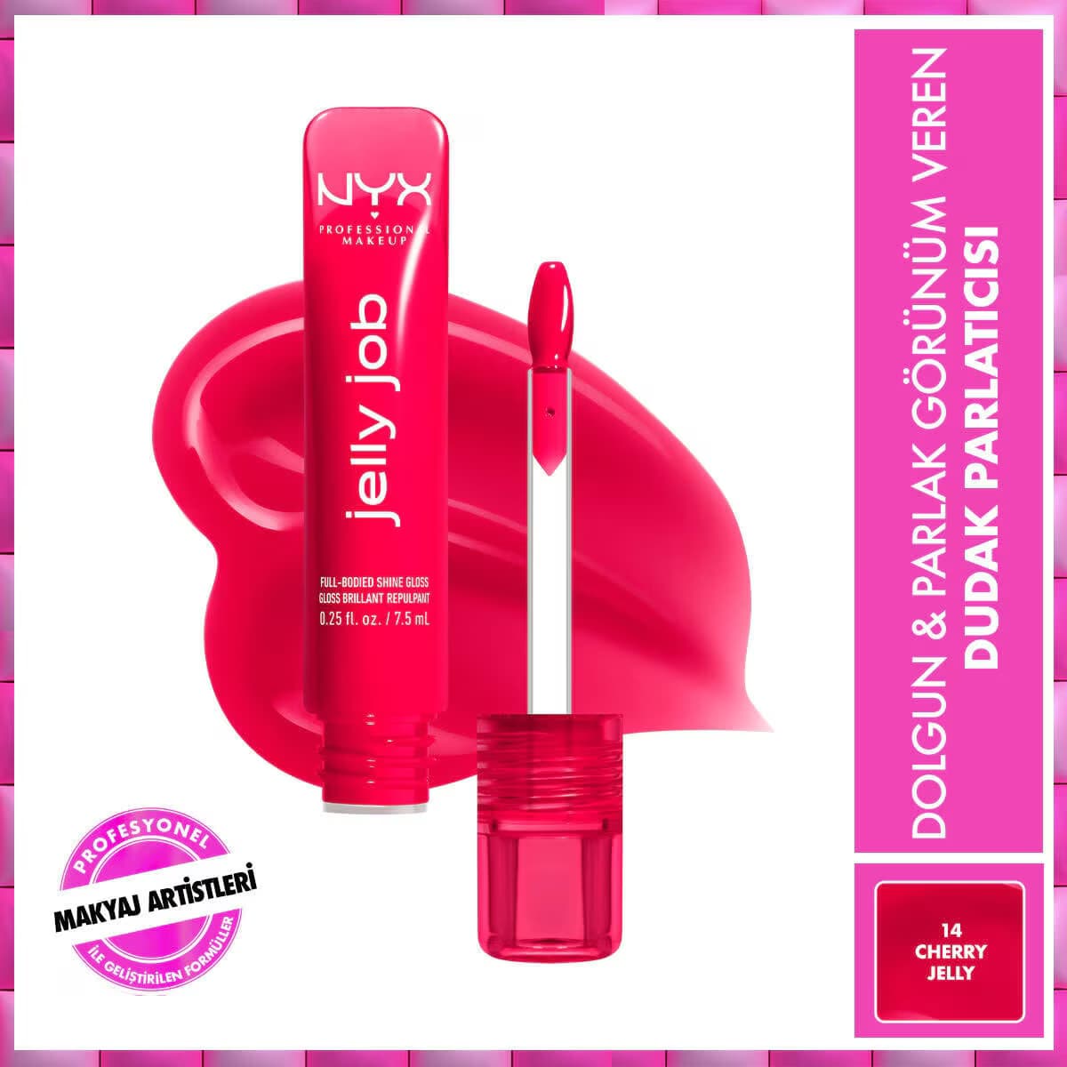 Nyx Professional Makeup Jelly Job Dudak Parlatıcısı Cherry Jelly