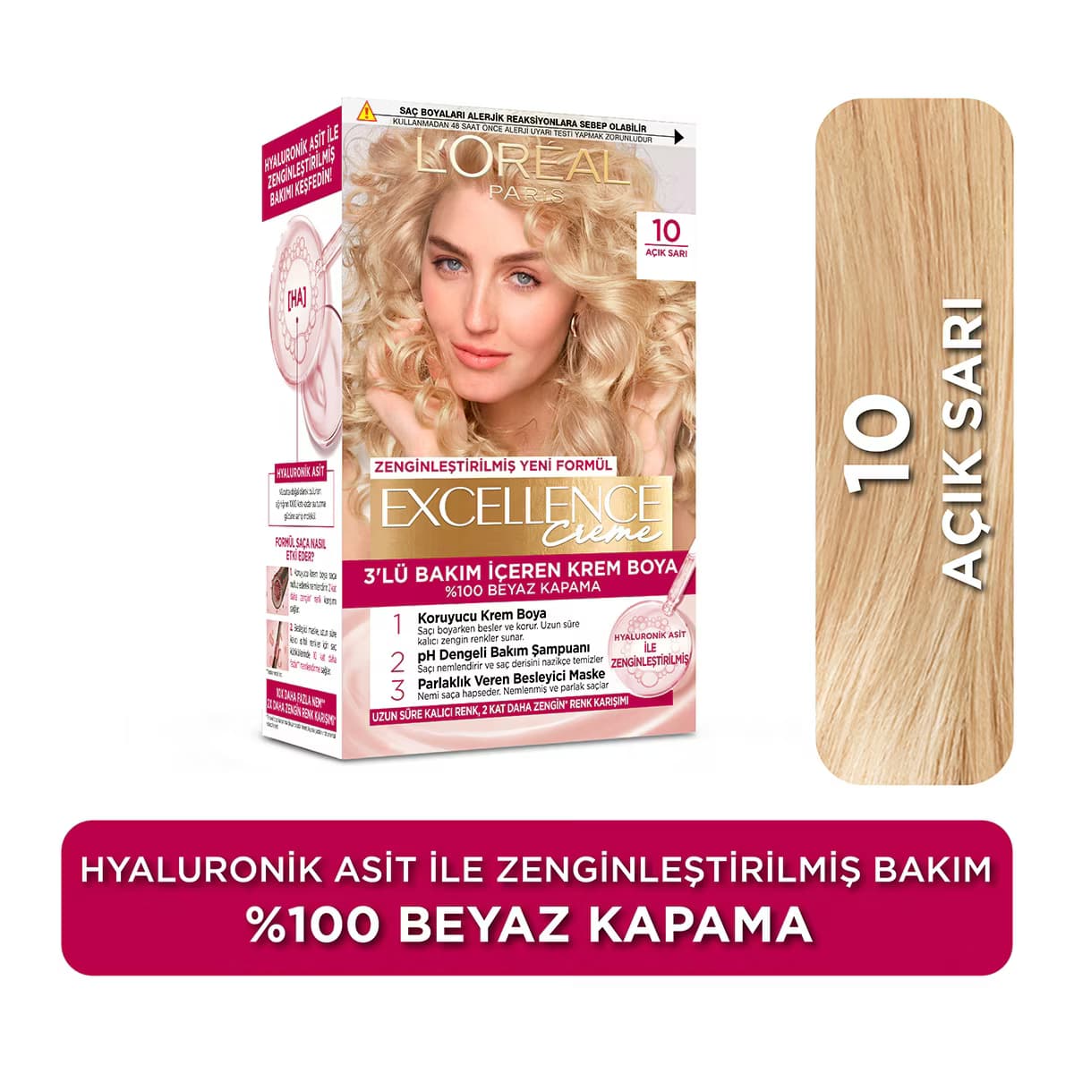 L'Oreal Paris Excellence Açık Sarı Saç Boyası 10