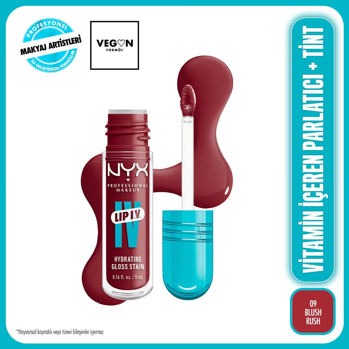Nyx Professional Make Up Lip IV Dudak Parlatıcısı Tint Ready Blushblush