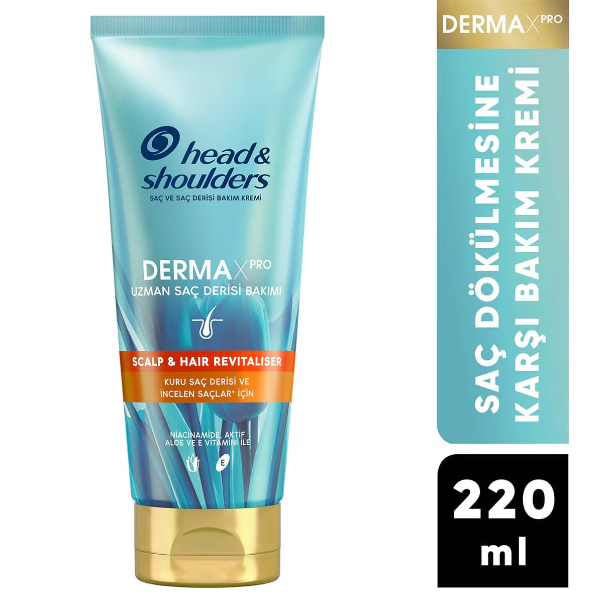 Head&Shoulders DermaXPRO Scalp&Hair Revitaliser Dökülme Karşıtı Saç ve Saç Derisi Bakım Kremi Kafein ve Seramid 220 ml