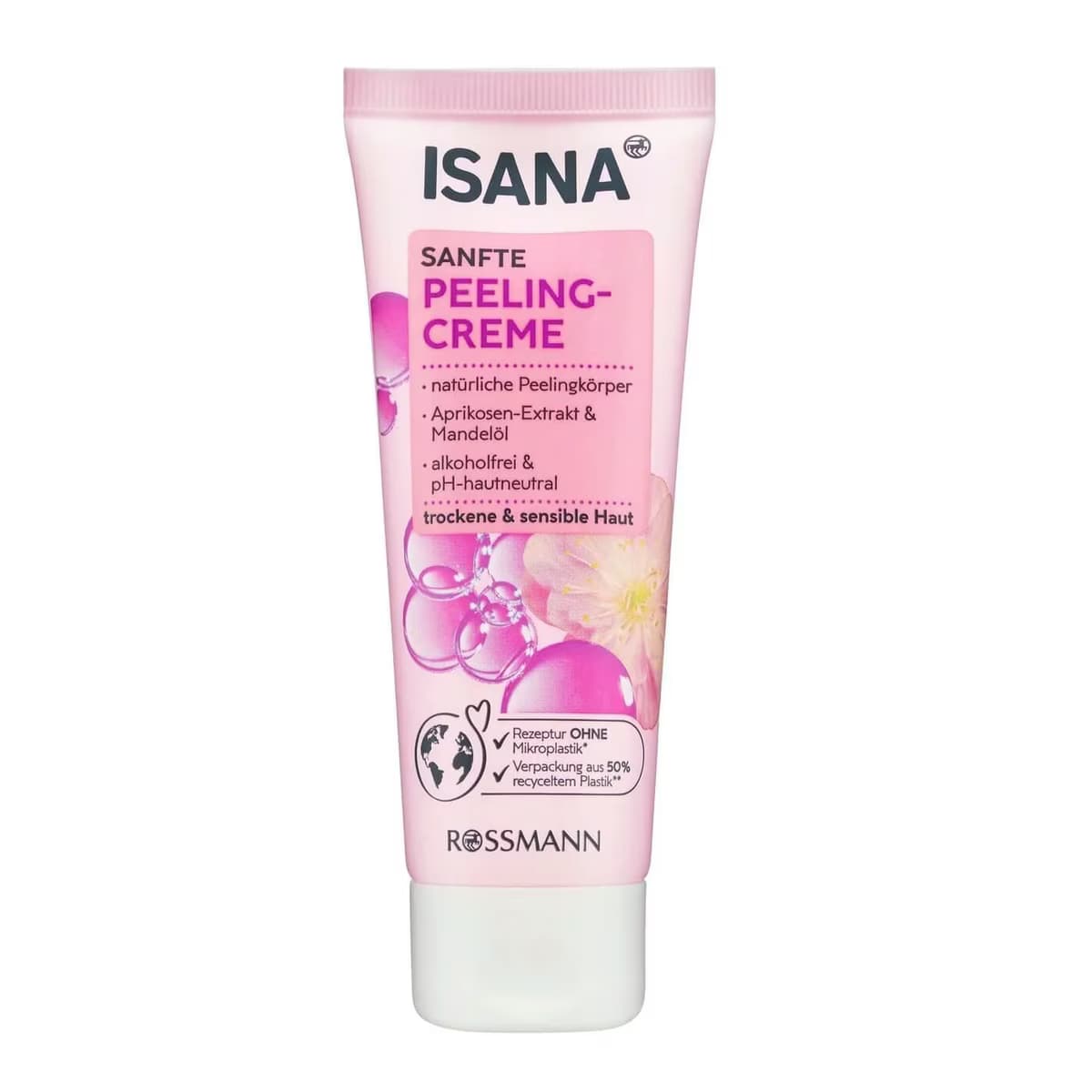 Isana Peeling Kremi Kayısı Özlü ve Badem Yağı içerikli Kuru ve Hassas Ciltler 75 ml