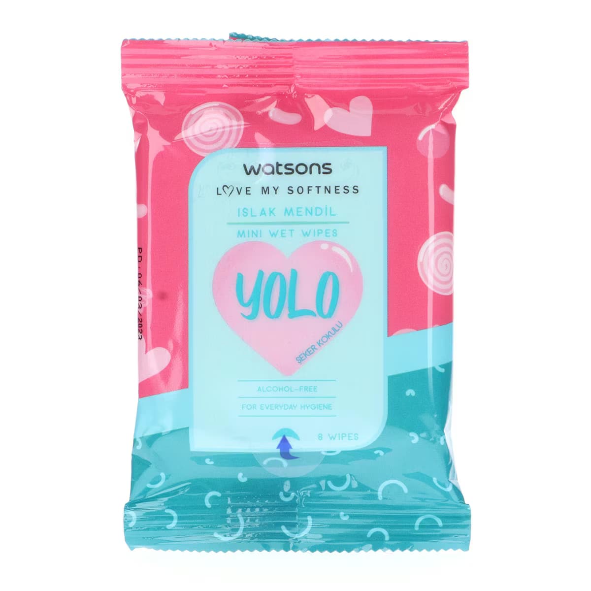 Watsons Mini Islak Mendil Yolo Şeker Kokulu 3x8 Adet