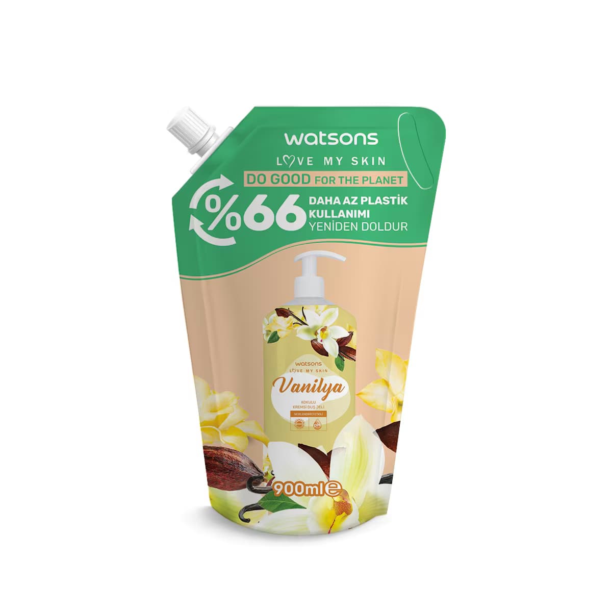 Watsons Kremsi Duş Jeli Vanilya 900 ml