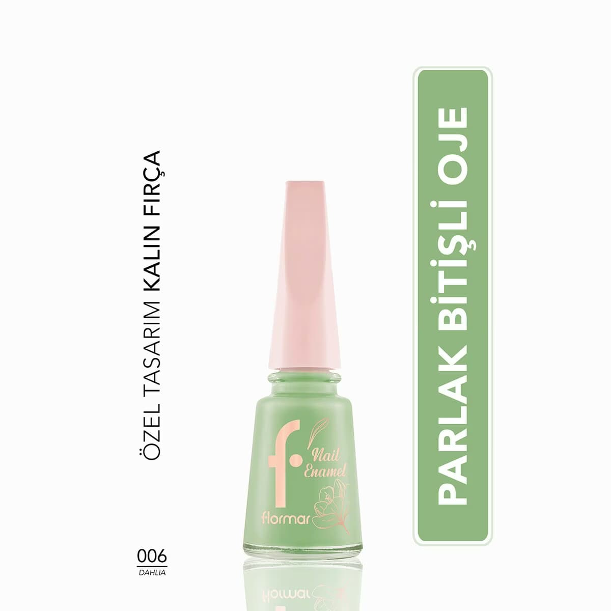 Flormar Blossom Yüksek Pigmentli & Parlak Bitişli Kalın Fırçalı Oje No: 006 Dahlia