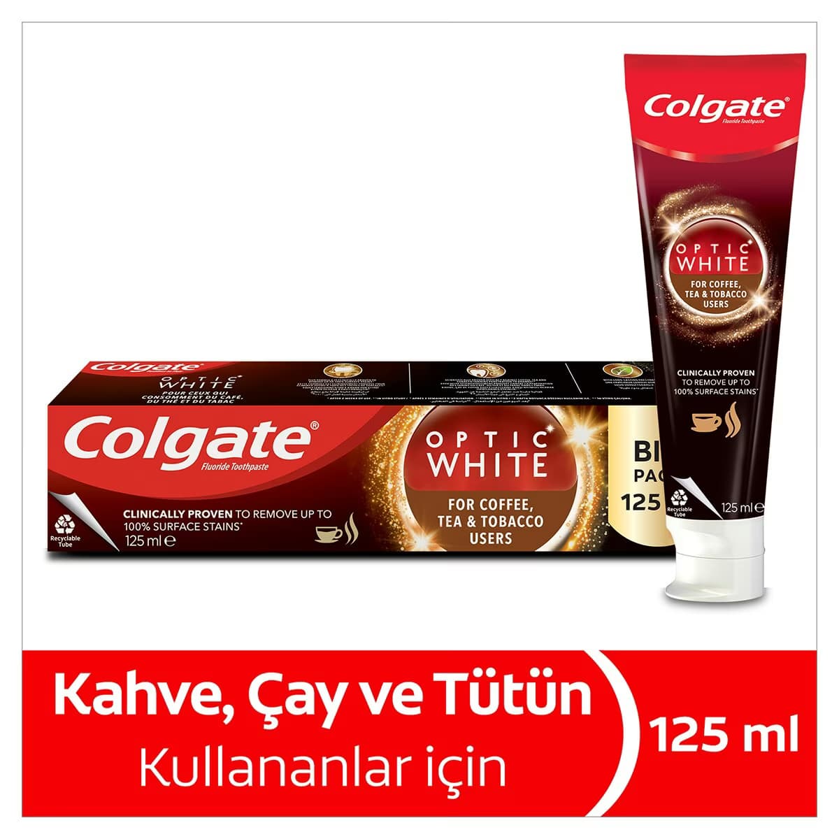 Colgate Optic White Diş Macunu Çay&Kahve&Tütün 125 ml