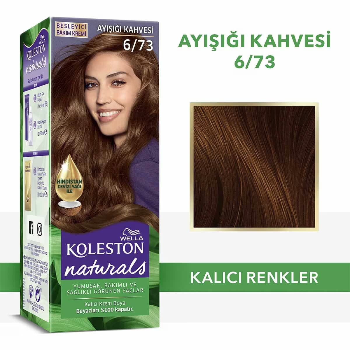 Wella Koleston Naturals Saç Boyası 6/73 Ayışığı Kahvesi