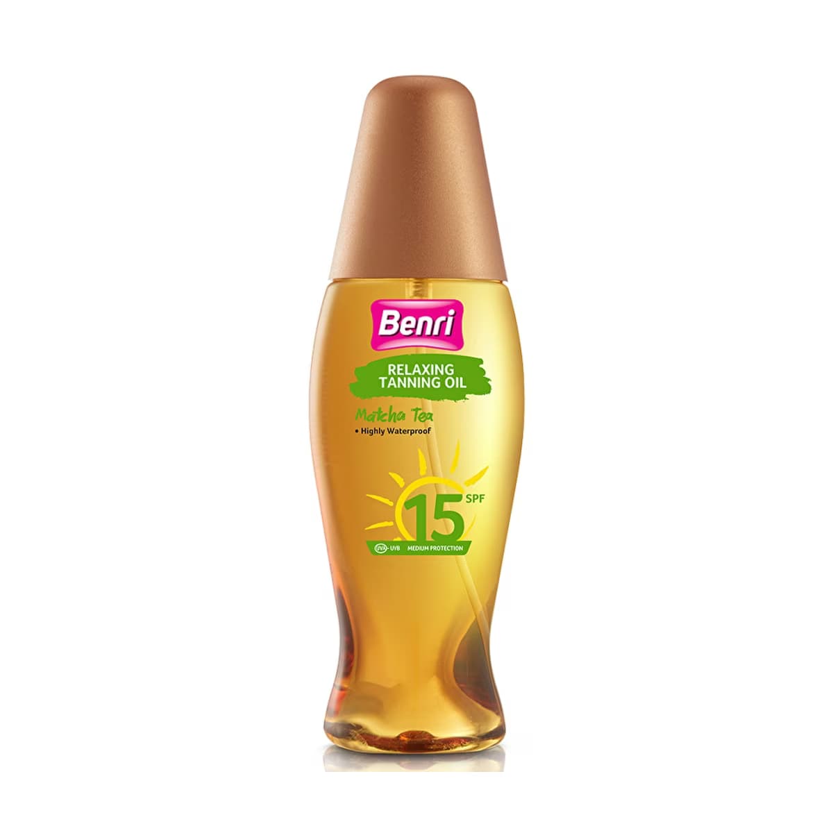 Benri Matcha Tea Rahatlatma Etkili Bronzlaştırıcı Yağ 15 SPF 150 ml - Gratis