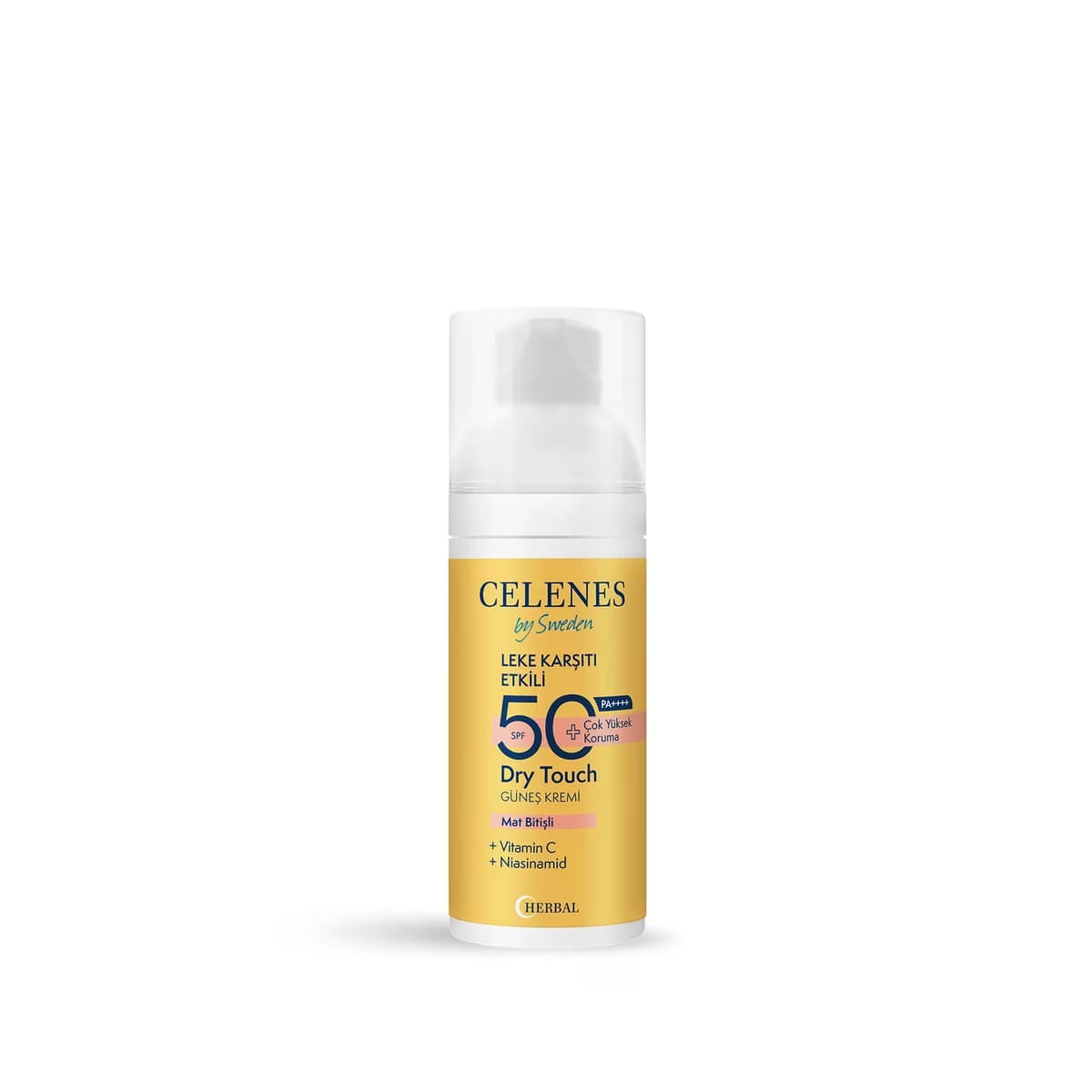 Celenes Herbal 50+SPF Güneş Koruyucu Krem Dry Touch 50 ml - Gratis