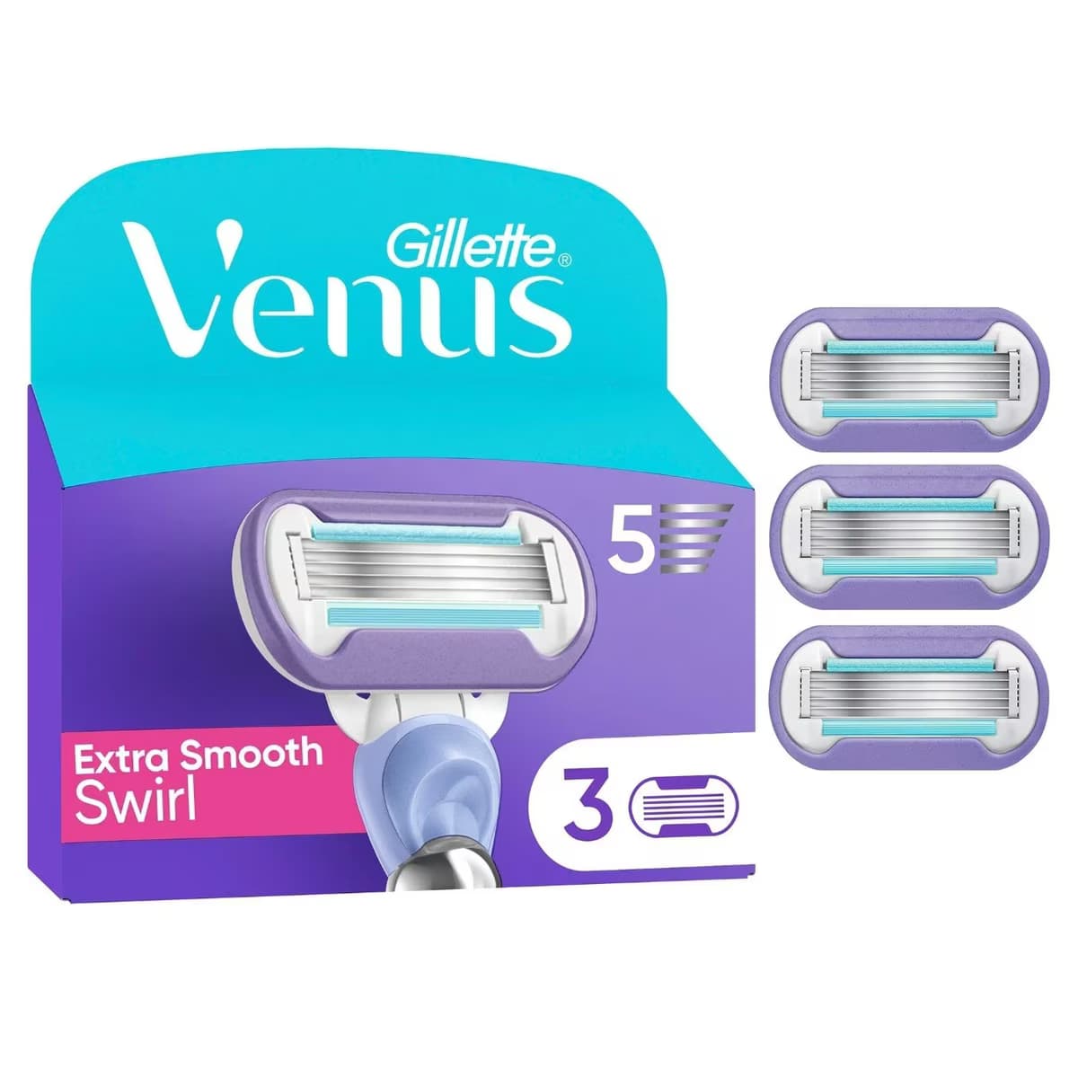 Gillette Venus Extra Smooth Kadın Bıçakları 3 Yedek Kartuş