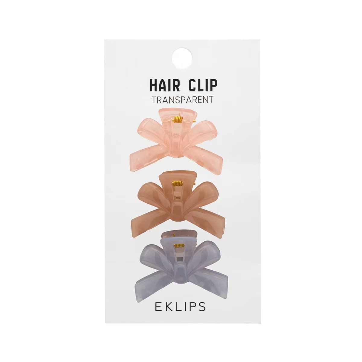 Eklips 3'lü Şeffaf Kurdele Toka Pastel - Gratis