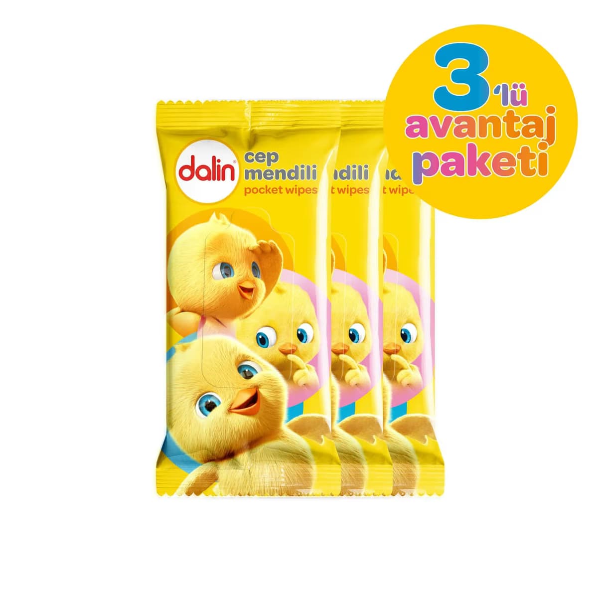 Dalin Islak Cep Mendili 3x15 adet