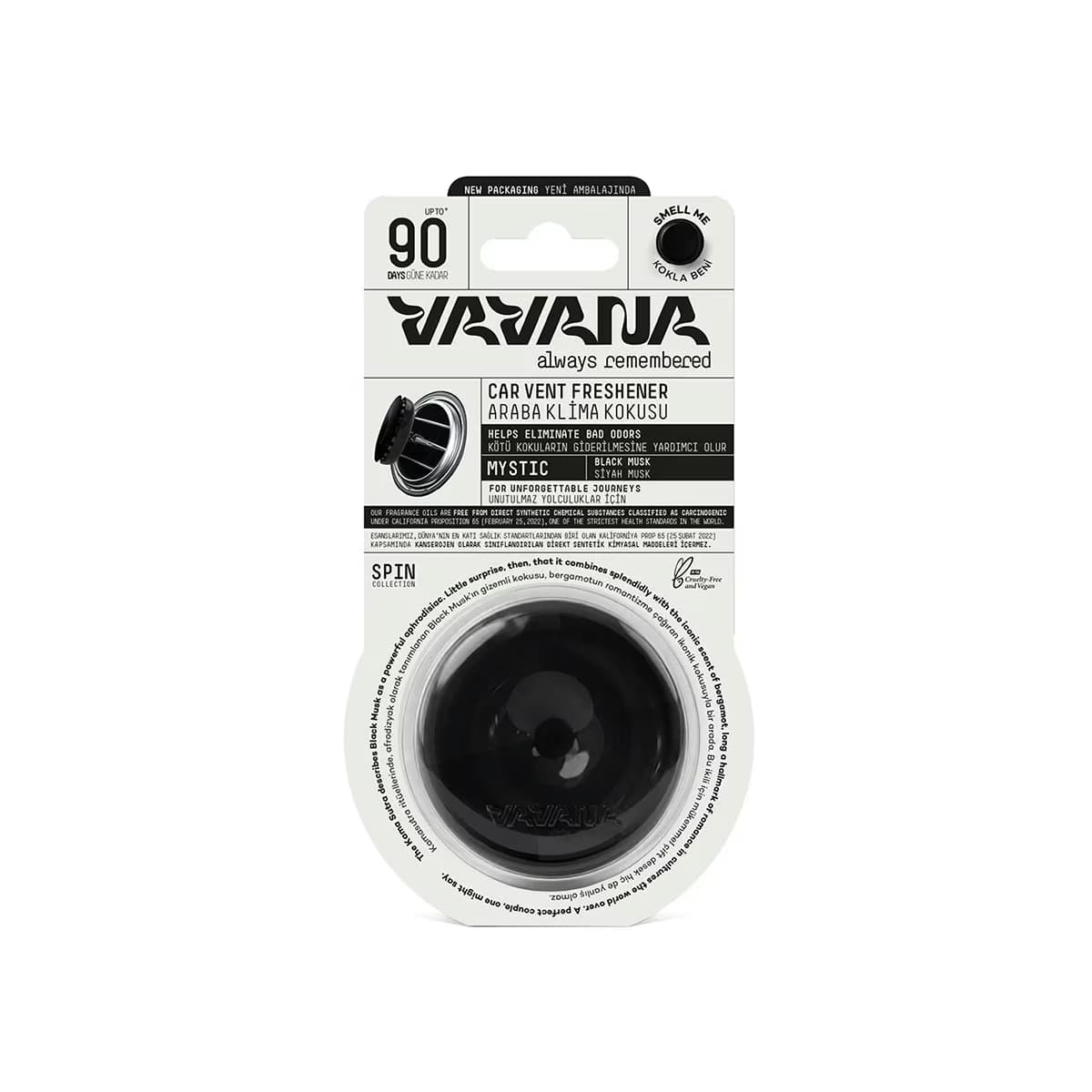 Vavana Spin Araba Klima Kokusu Mystic 1 Adet