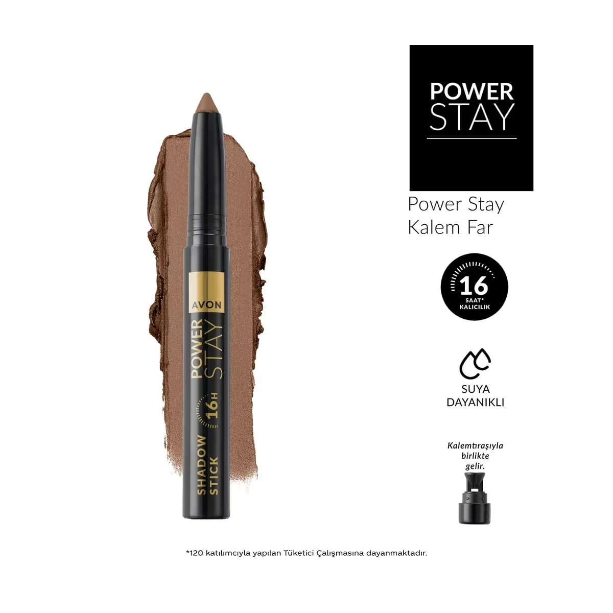 Avon Power Stay Stik Göz Farı Burnt Caramel - Gratis