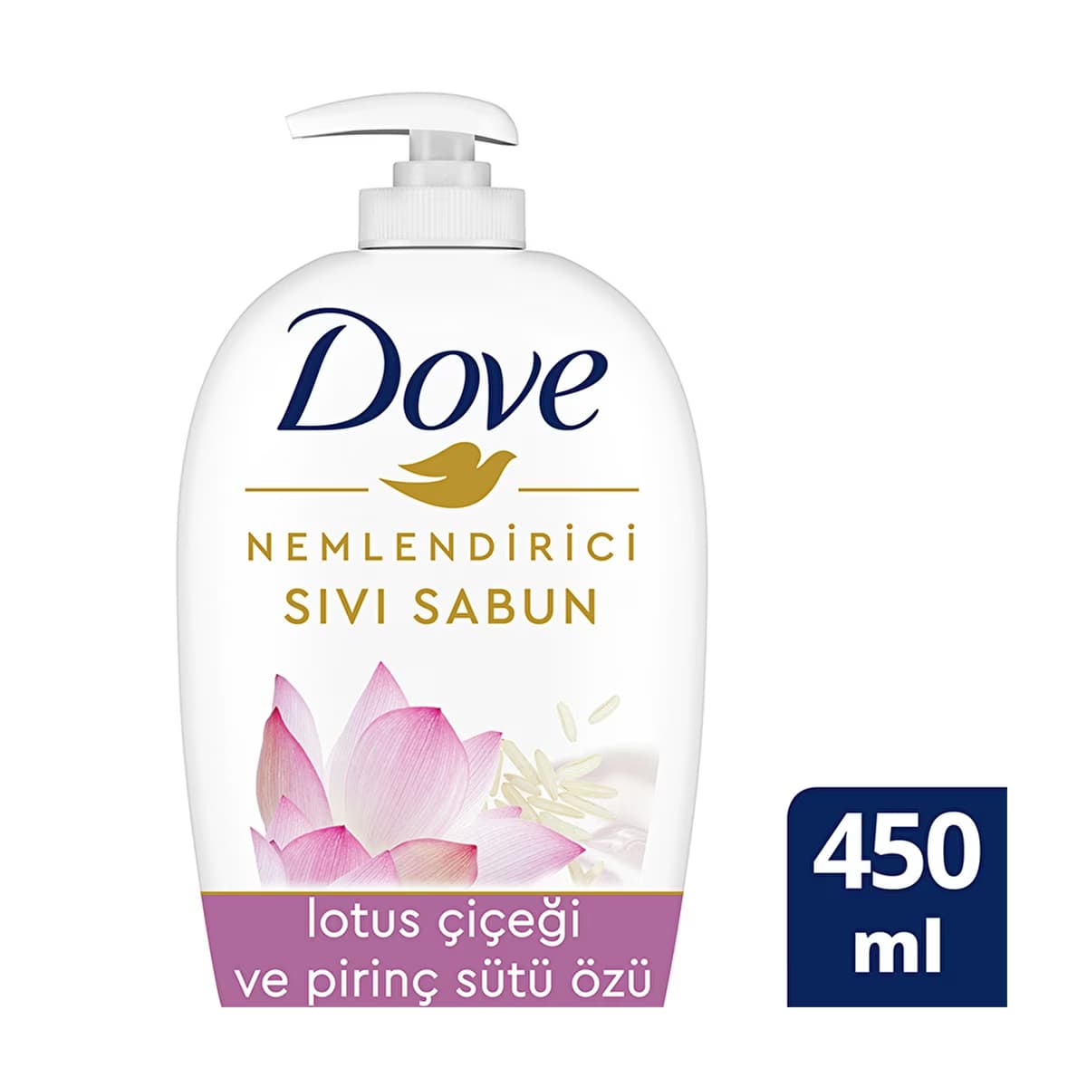 Dove Nemlendirici Sıvı Sabun Lotus Çiçeği ve Pirinç Sütü Özü 450 ml - Gratis