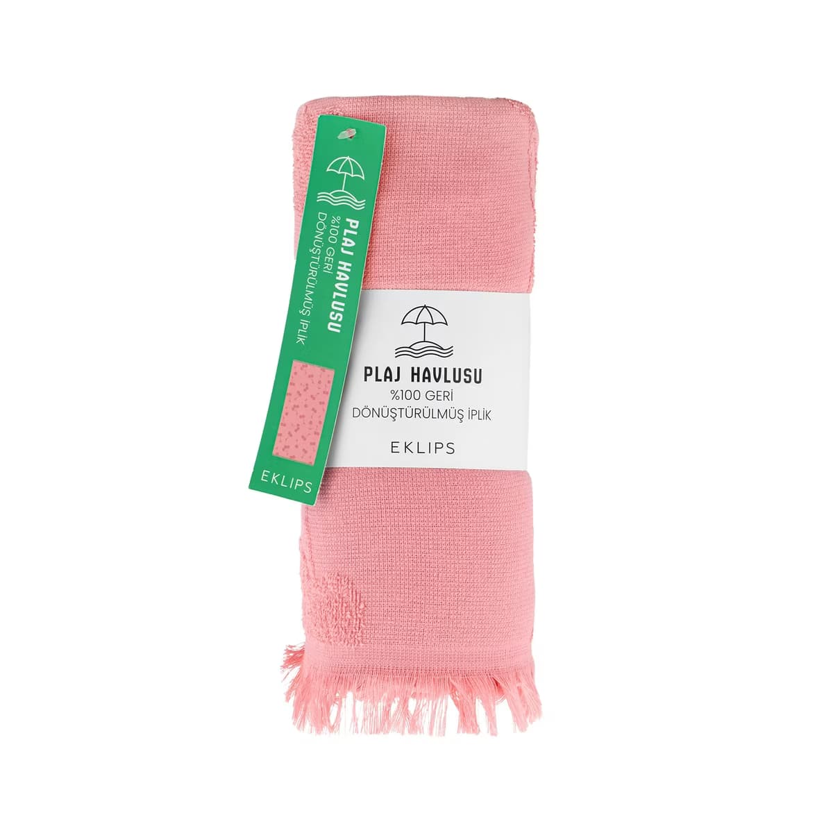Eklips Plaj Havlusu Kiraz Pembe - Gratis
