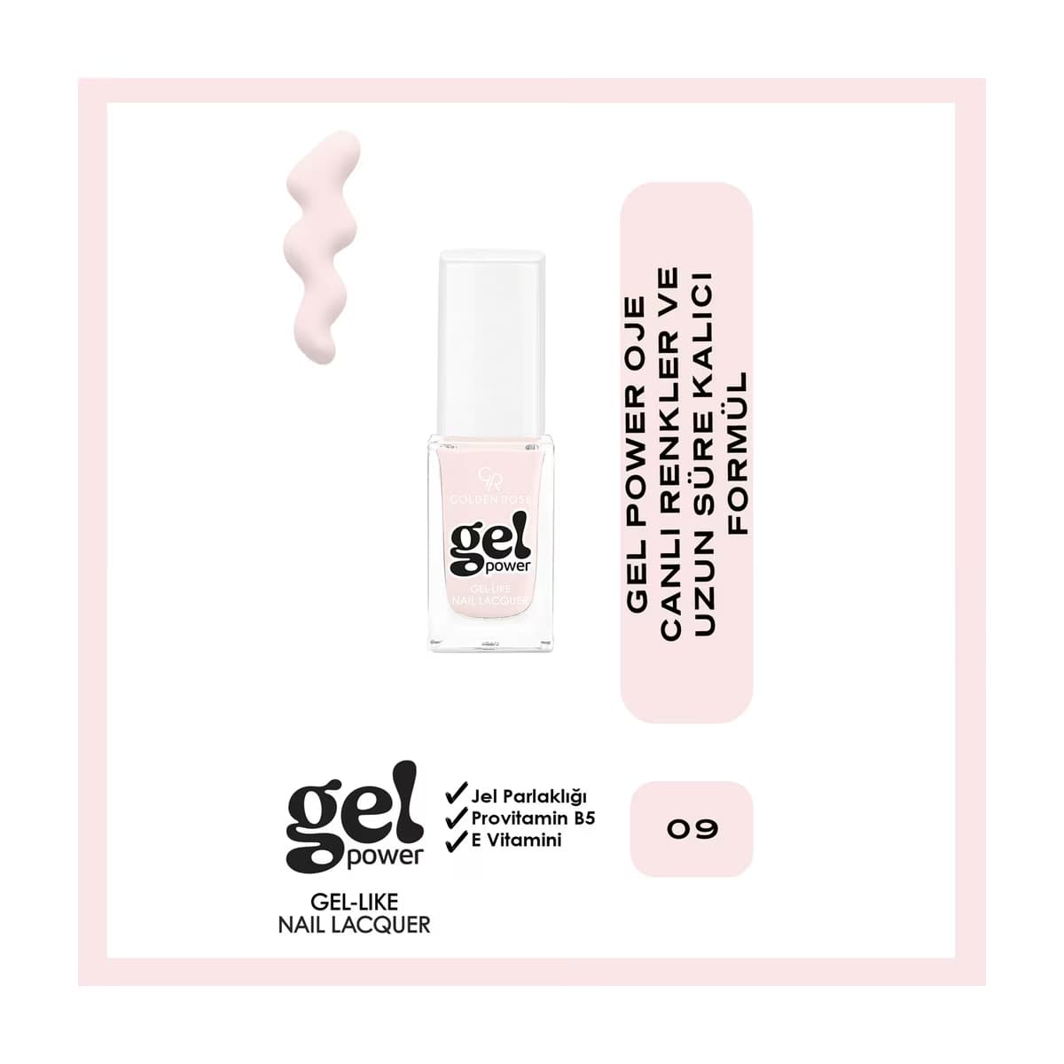Golden Rose Power Gel Like Nail Oje No: 09 - Gratis
