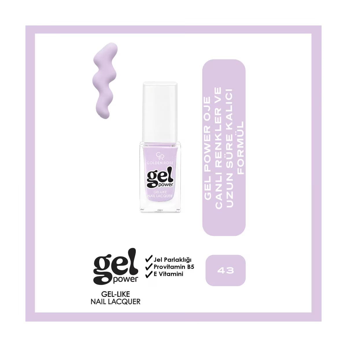 Golden Rose Power Gel Like Nail Oje No: 43 - Gratis
