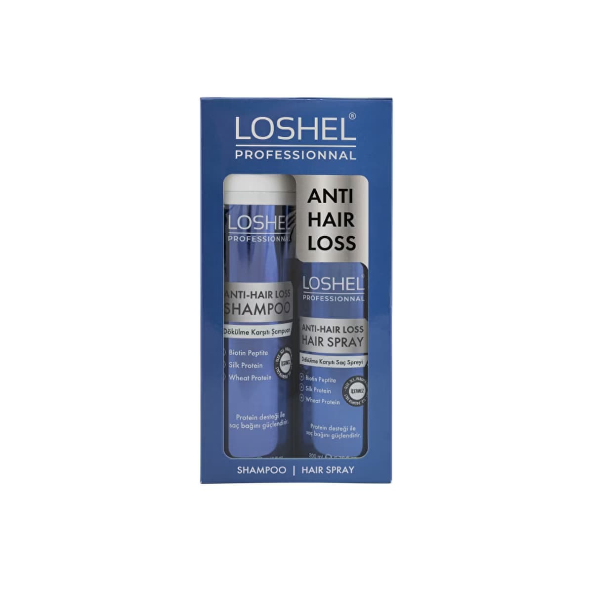 Loshel Anti Hair Loss Şampuan 250 ml + Saç Spreyi 200 ml - Gratis