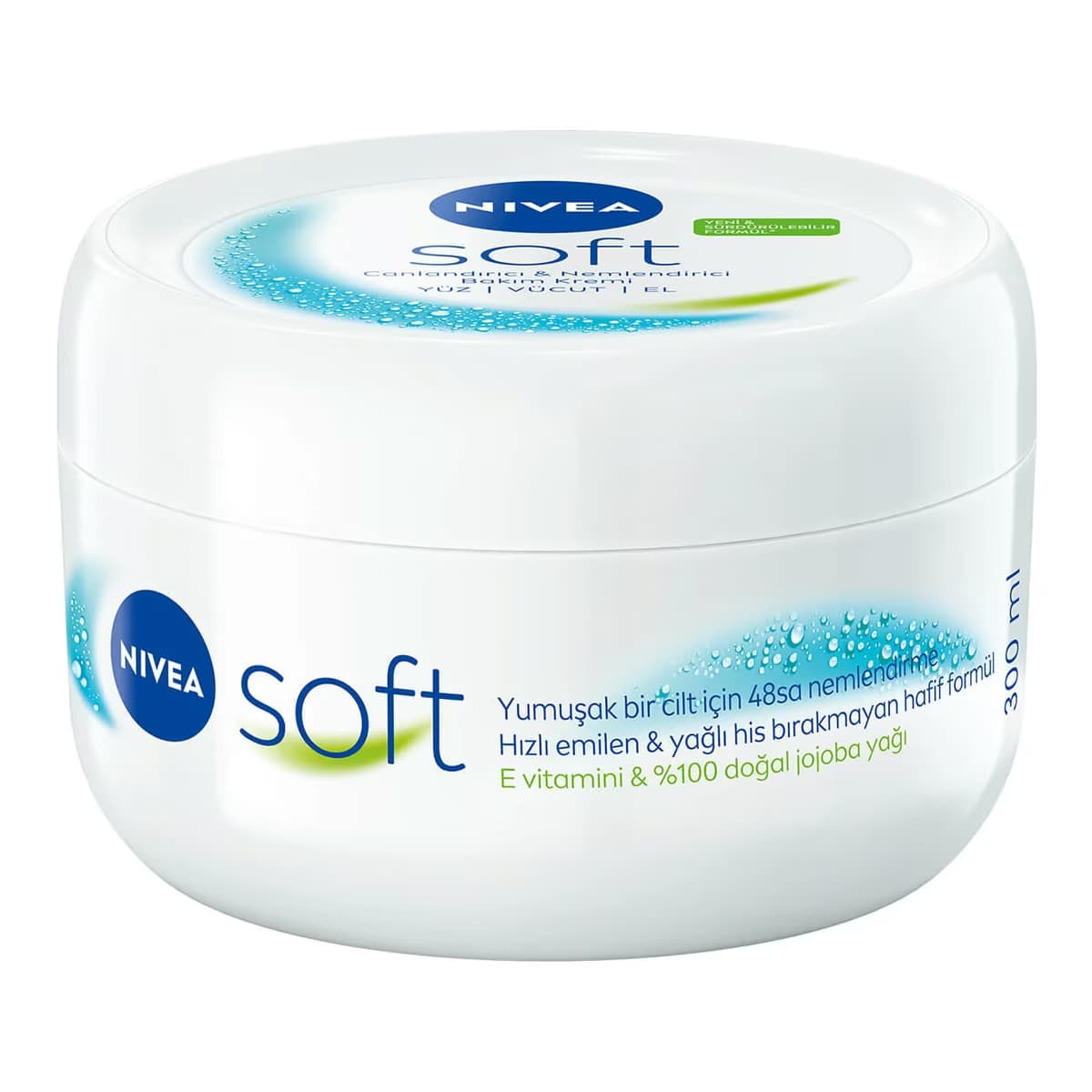 Nivea Soft Nemlendirici Vücut Bakım Kremi 300 ml, Yağlı His Bırakmaz