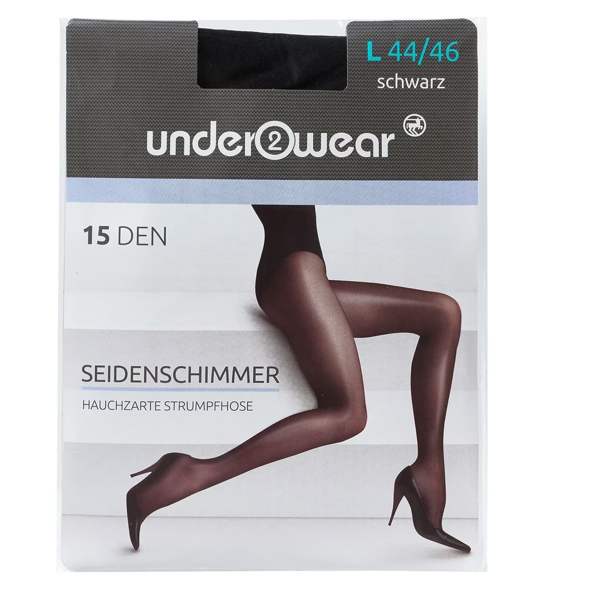 Underwear Külotlu İnce Çorap 15 den, Siyah, Parlak 44/46 Beden