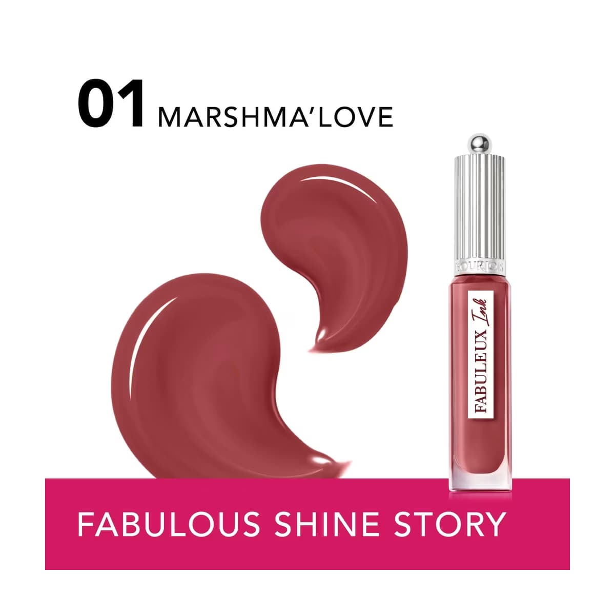 Bourjois Fabulous Shine Story Likit Ruj 01 Marshma'love