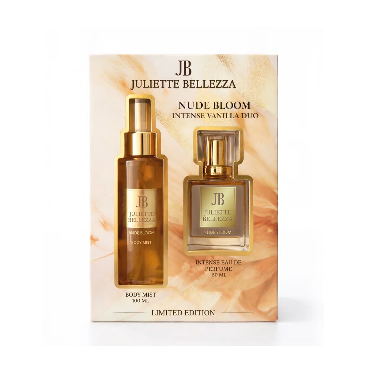 Juliette Bellezza Nude Bloom Intense Vanilla Duo EDP Kadın Parfüm Seti (Vücut Spreyi 100 ml + EDP Parfüm 50 ml)