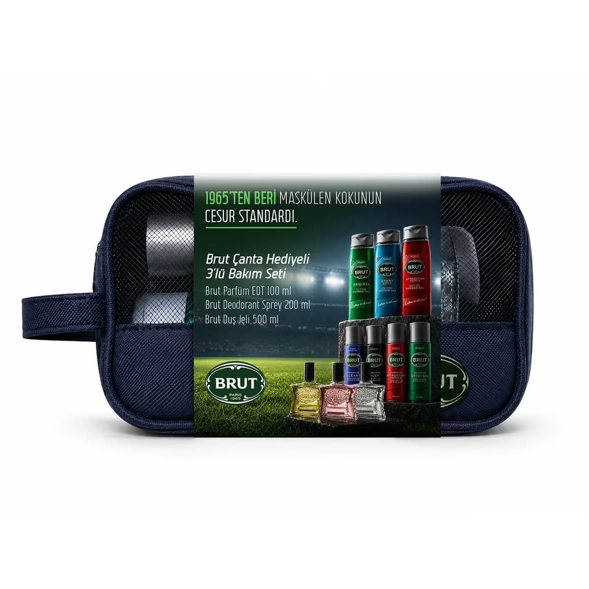 Brut EDT 100 ml + Duş Jeli 500 ml + 200 ml Deodorant