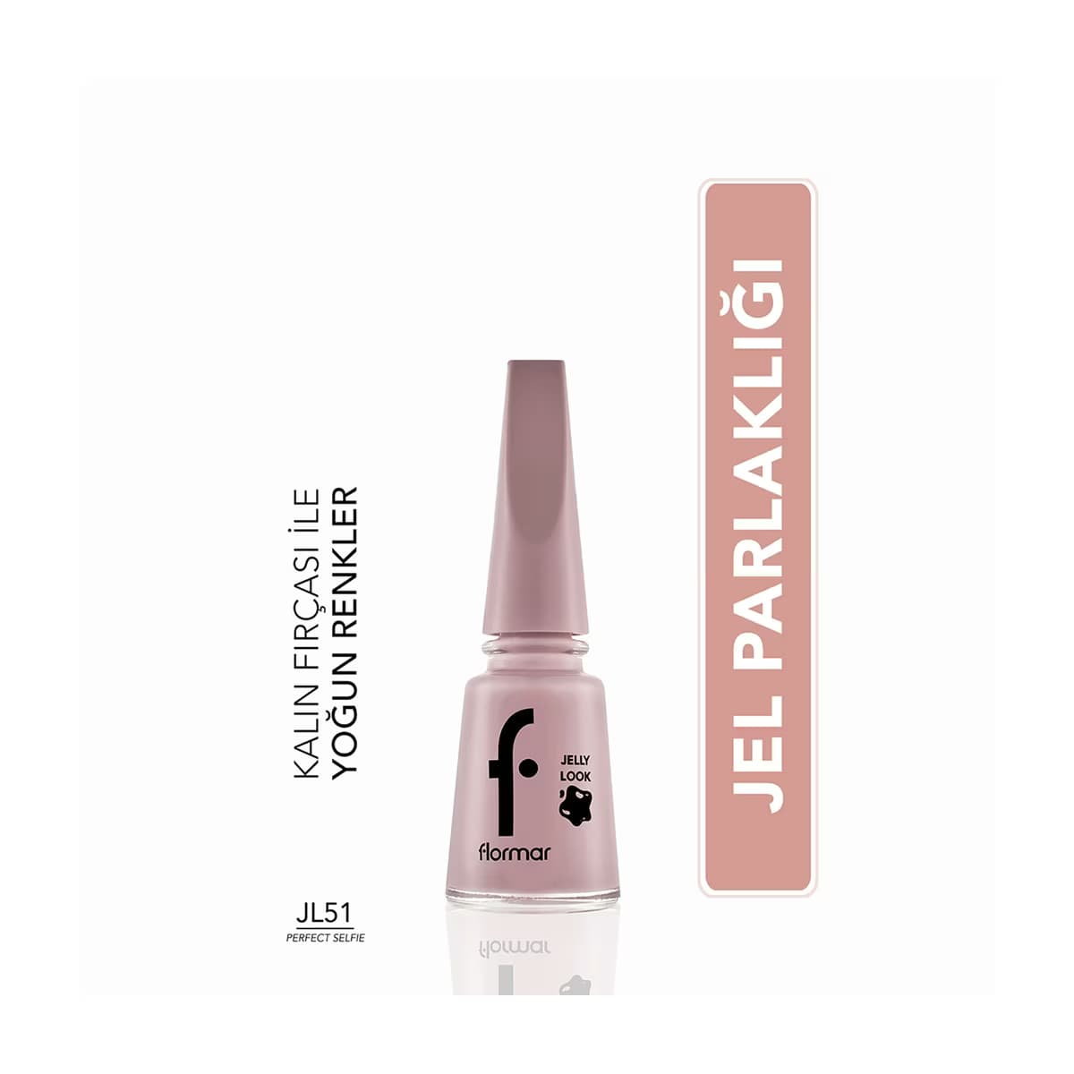 Flormar Jelly Look Yoğun Pigmentli ve Jel Görünümlü Oje JL51 Perfect Selfie