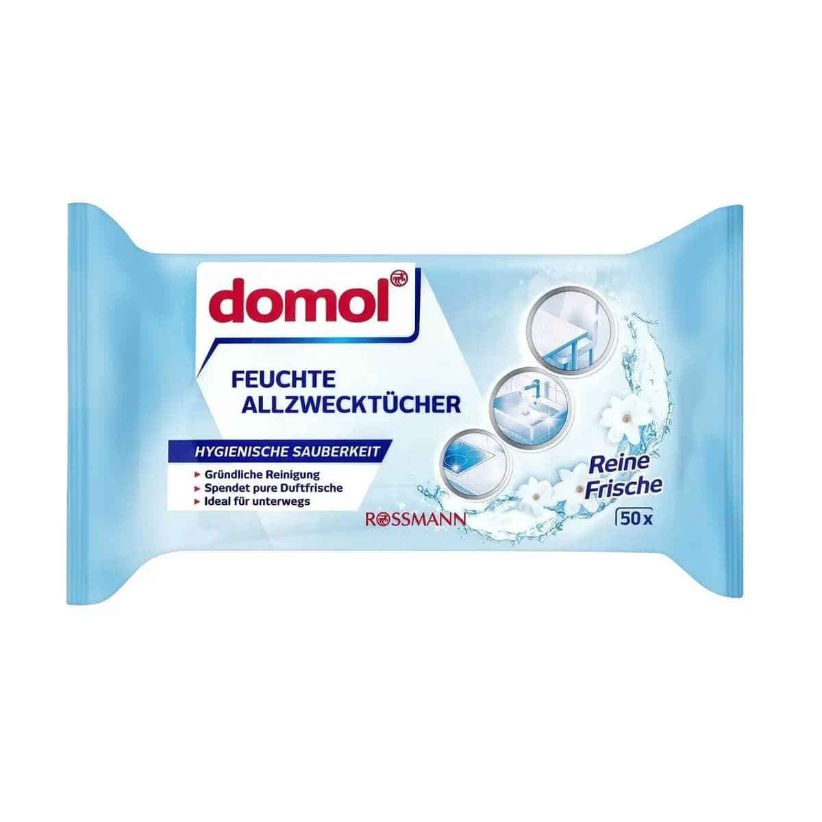 Domol Yüzey Temizleme Mendili Saf Temizlik 50'li