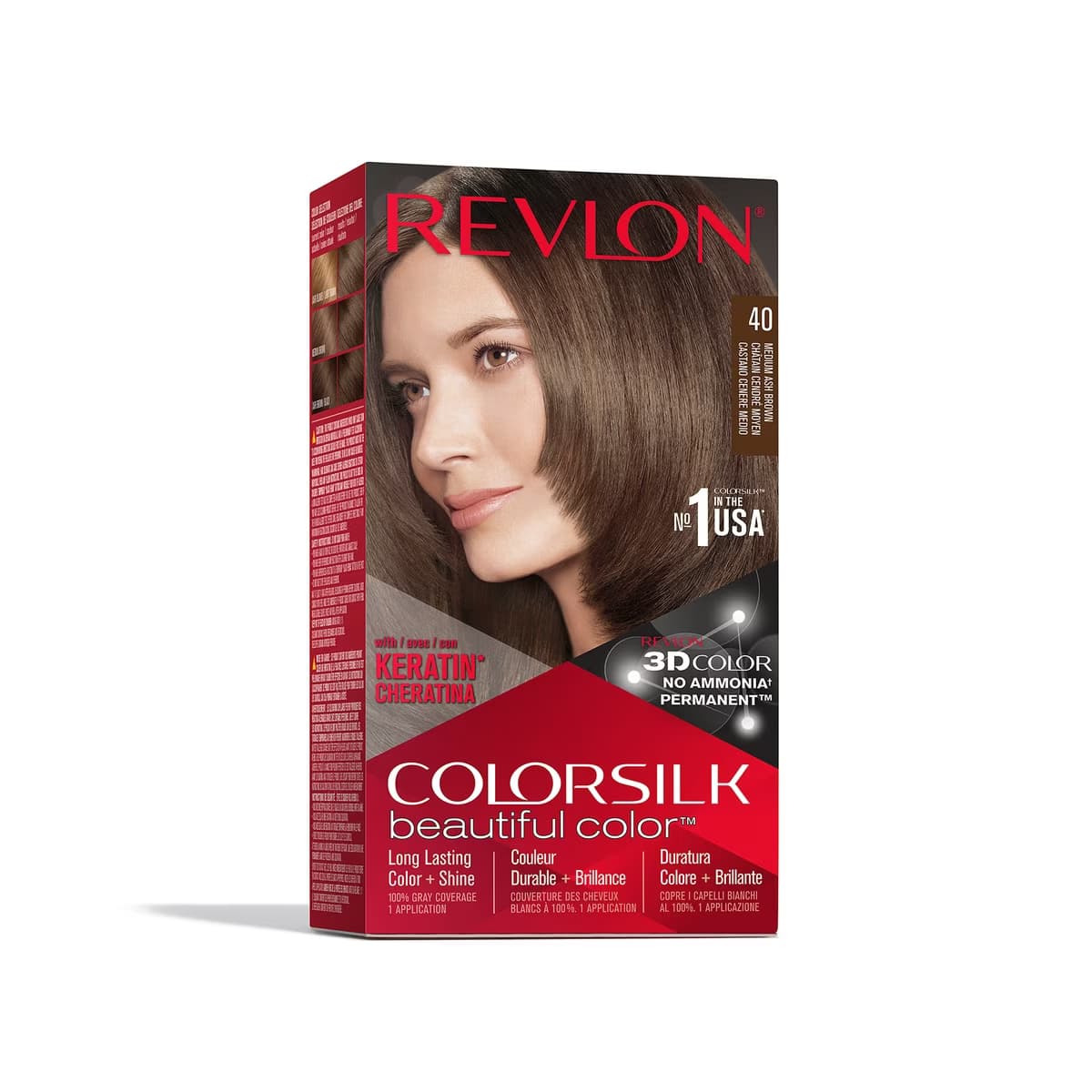 Revlon ColorSilk Beautiful Color Saç Boyası 40 Orta Küllü Kahve