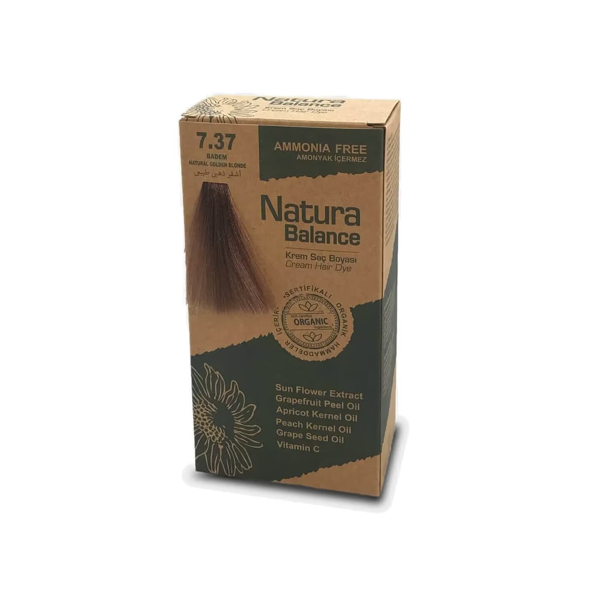 Natura Balance Krem Saç Boyası Badem 7.37 1 adet
