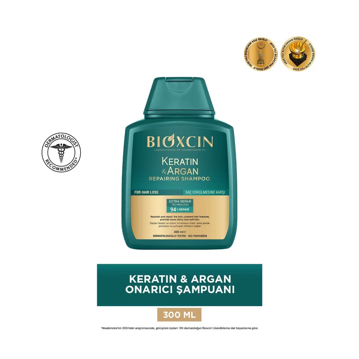 Bioxcin Keratin & Argan Onarıcı Şampuan 300 ml - Gratis