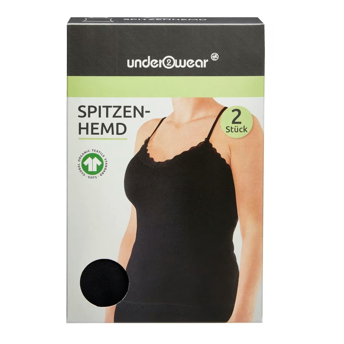 Underwear Kadın Dantelli Atlet 2'li Siyah M Beden