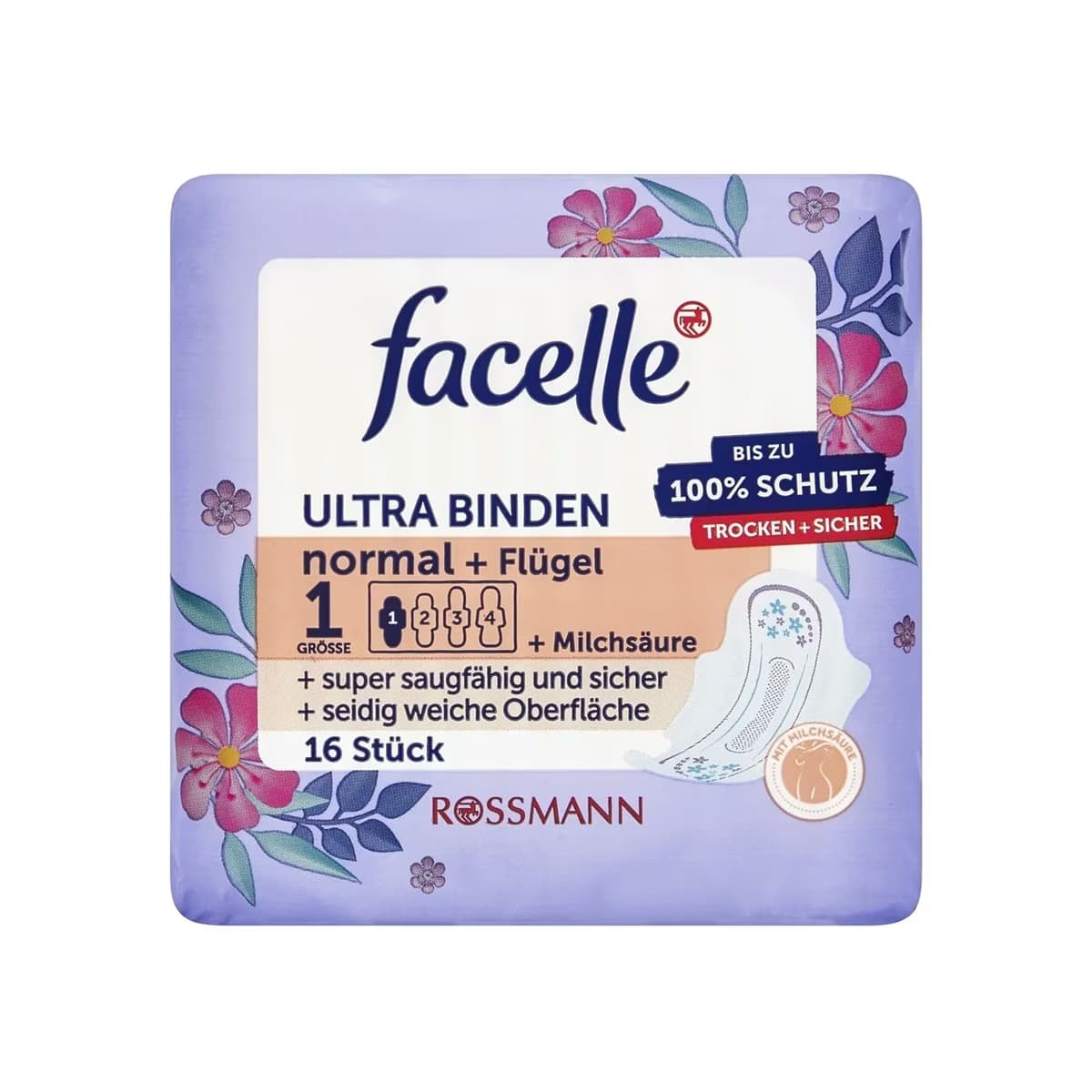 Facelle Ultra Ped Kanatlı Normal Laktik Asit 16'lı
