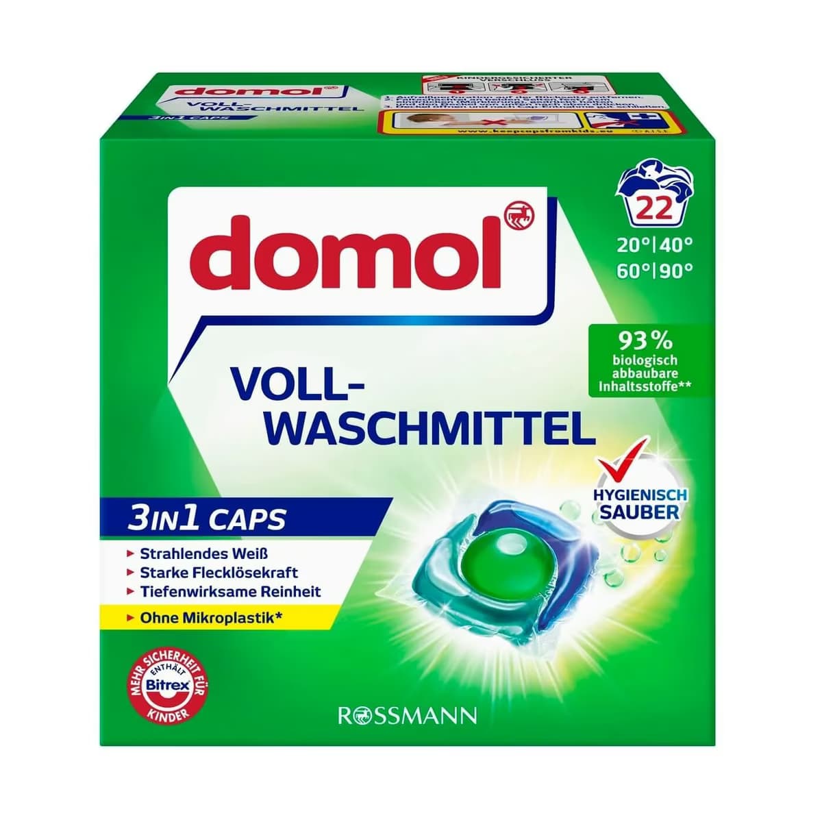 Domol Çamaşır Makinesi Deterjan Kapsülü 3in1 Beyaz 22 Yıkama