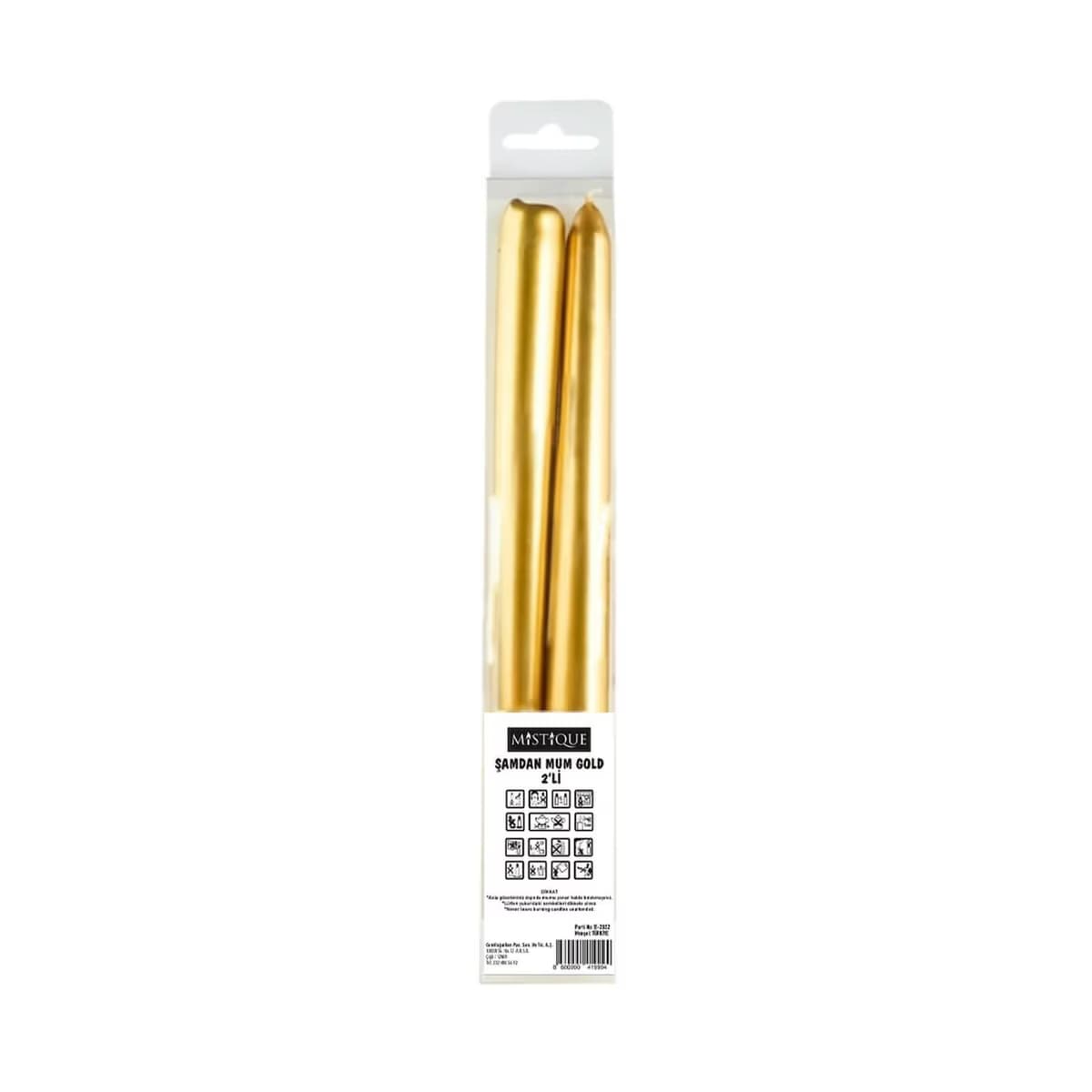 Mistique Şamdan Mum Gold 2'li