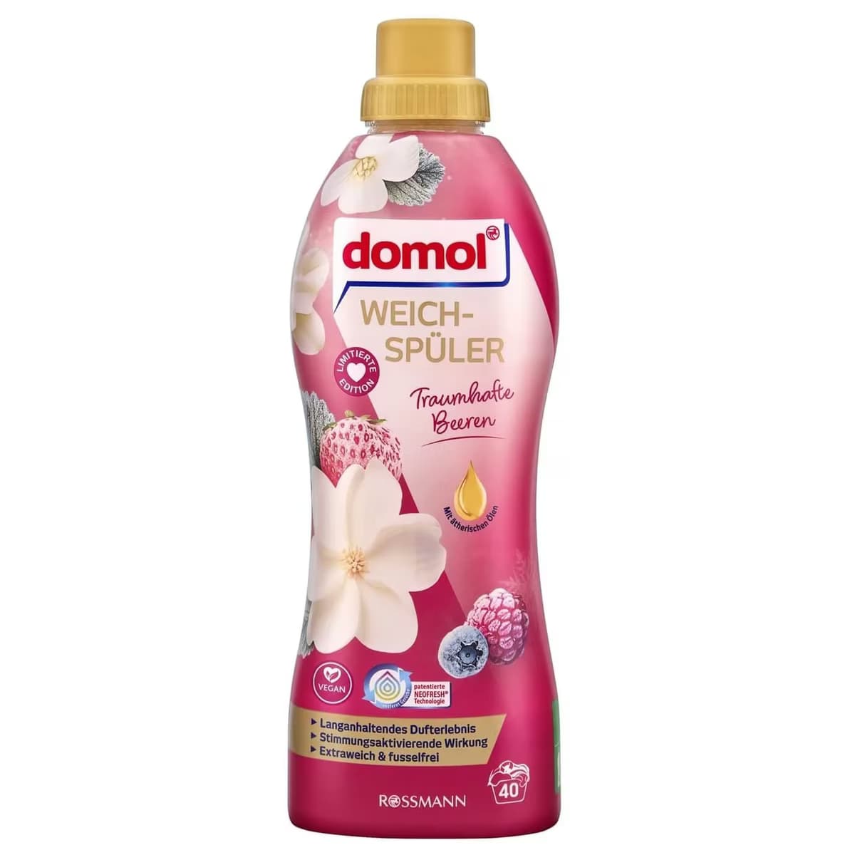 Domol Yumuşatıcı Kırmızı Meyveler, 40 Yıkama, 1000 ml
