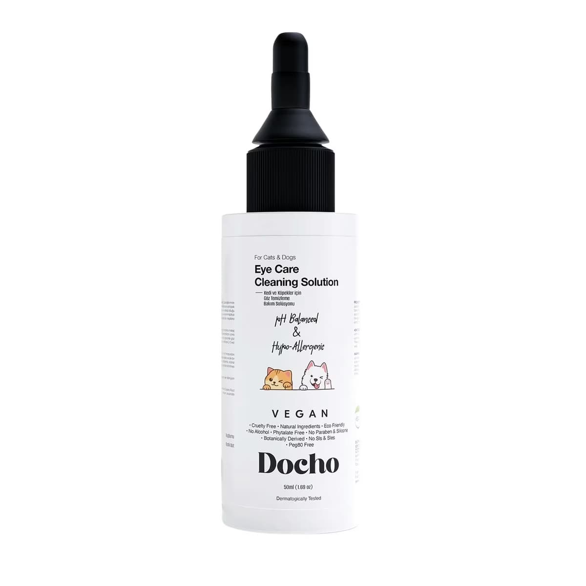 Docho Kedi ve Köpek Göz Temizleme ve Bakım Solüsyonu 50 ml