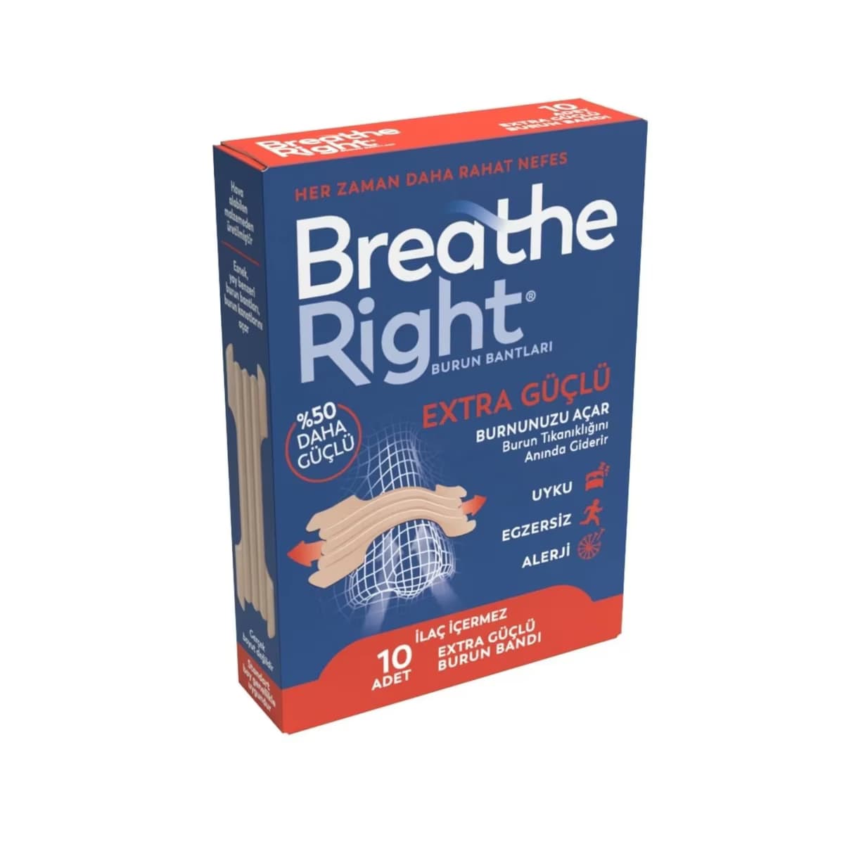 Breathe Right Burun Bandı Extra Güçlü 10'lu
