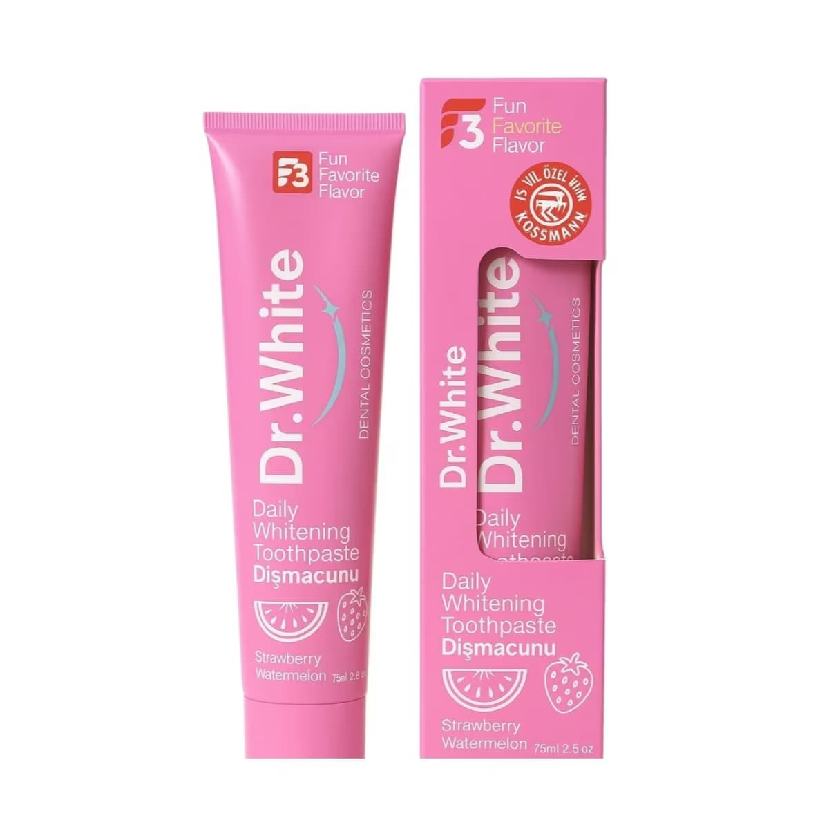 Dr. White Diş Macunu Daily Whitening Strawberry Watermelon 75 ml