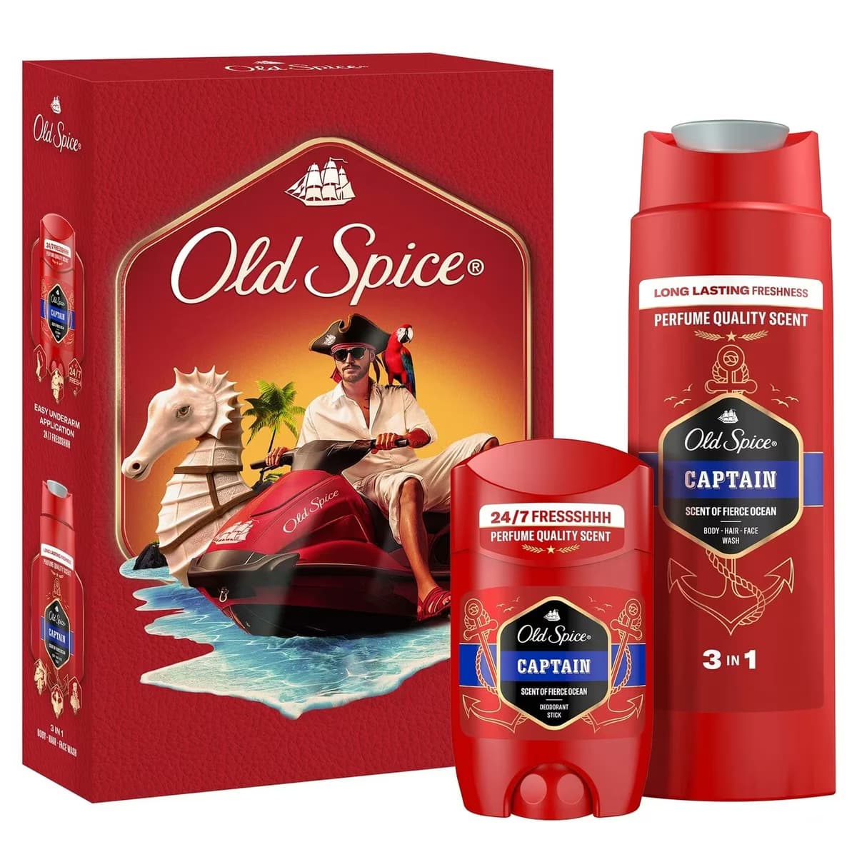 Old Spice Modern Captain Hediye Seti: Deodorant Stick 50 ml + Duş Jeli 250 ml