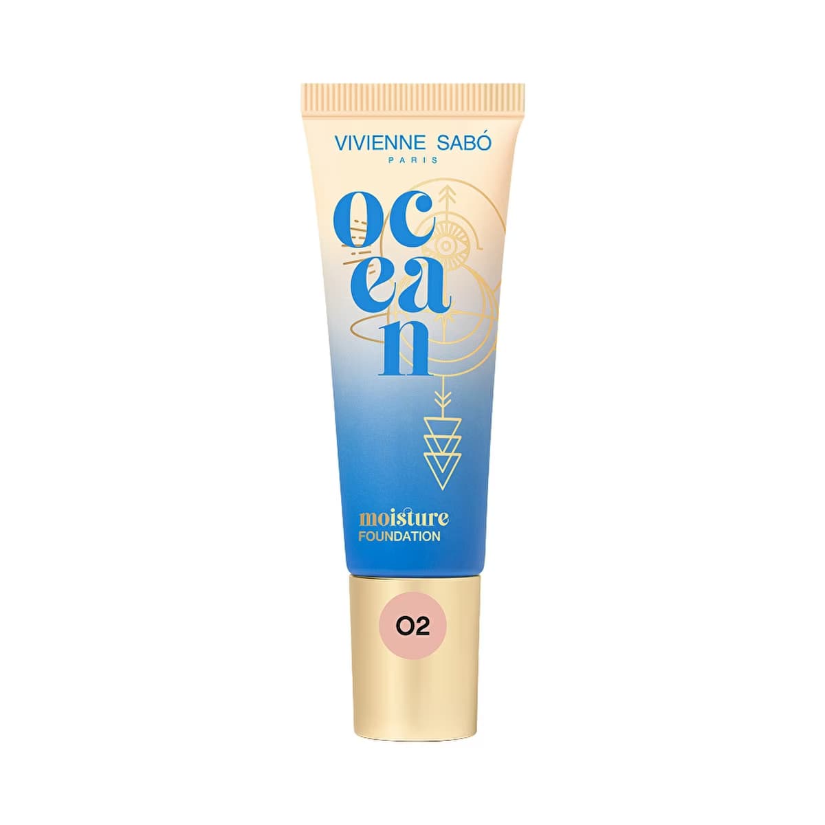 Vivienne Sabo Ocean Moisturizing Fondöten 02 Warm Beige - Hydrating Fluid with Natural Radiant Finish - Gratis